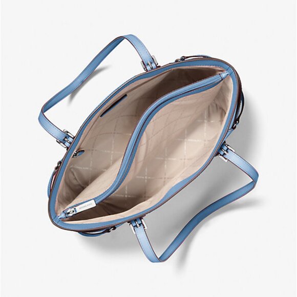 New Michael Kors Voyager Large Saffiano Leather Tote Bag Light Sky - Picture 3 of 3